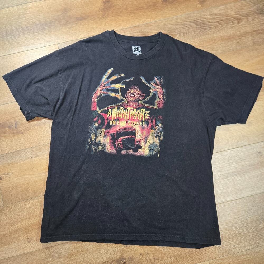Nightmare On Elm Street T Shirt Mens 2XL Black Freddy Krueger Horror Movie